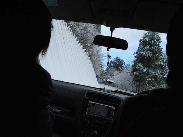 雪道ドライブ