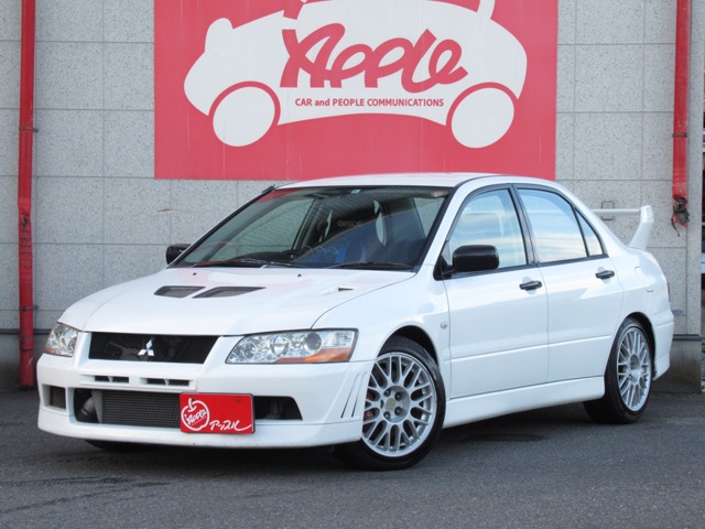 三菱 ランサー 2 0rsエボリューション 4wd 02 ホワイト 中古車情報 中古車買取 中古車査定のアップル